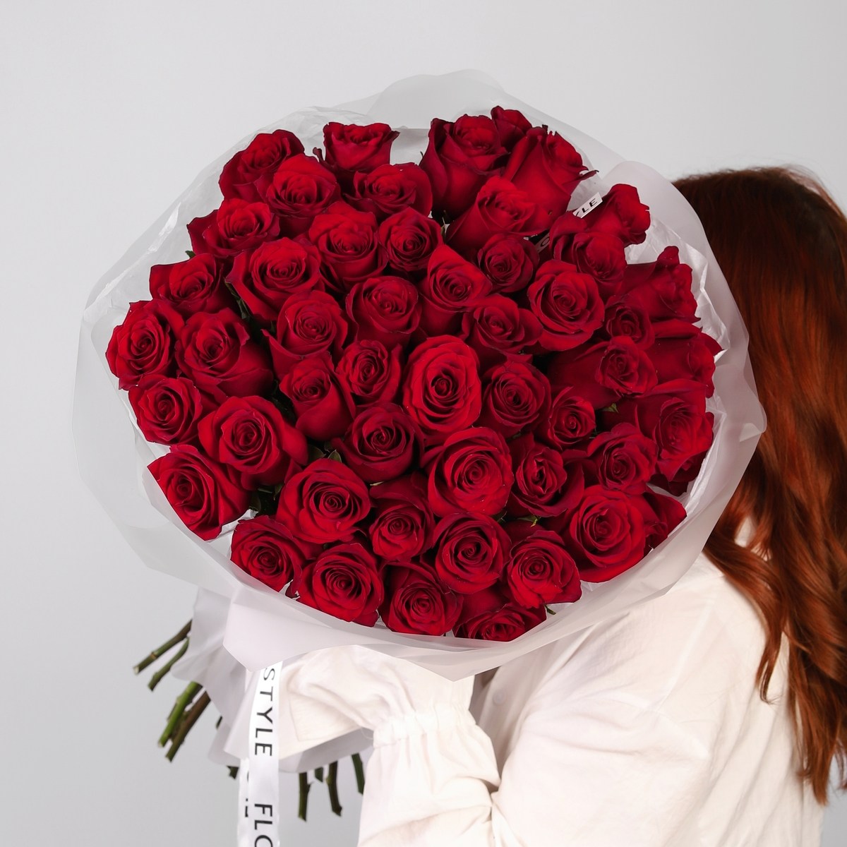 51 красная роза букет